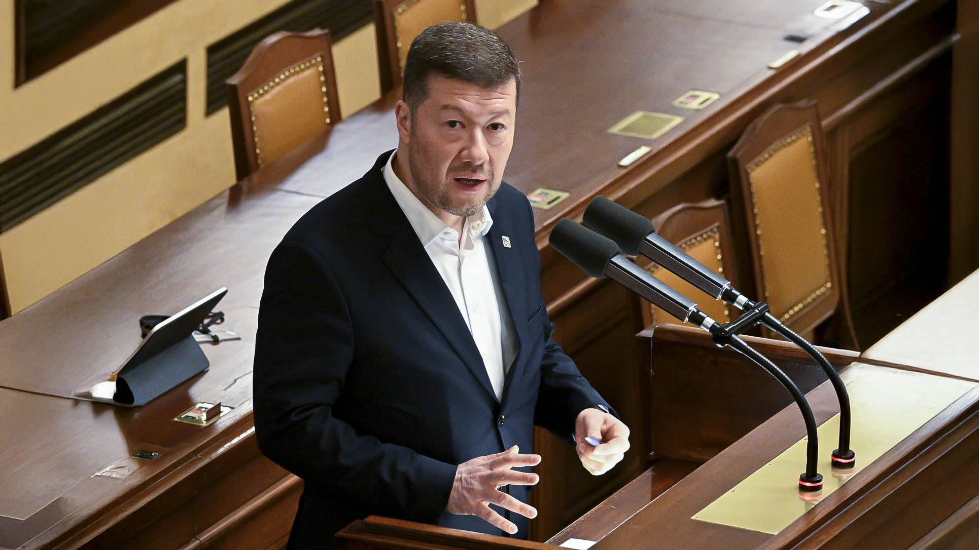 Ke zvolení mi nepopřál prezident Pavel ani premiér Fiala, říká nový předseda Sněmovny Okamura