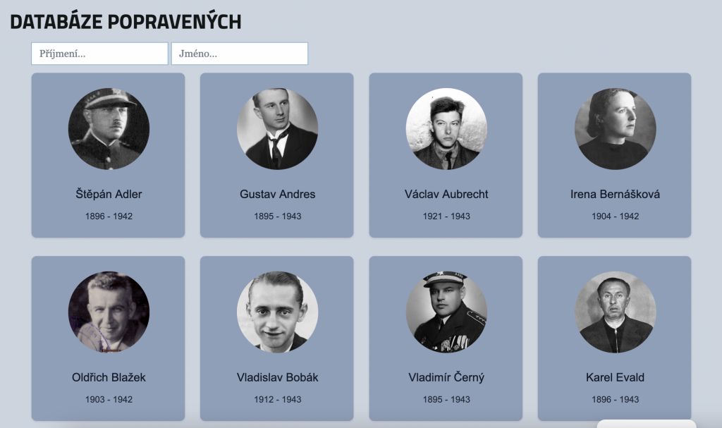 K výročí 80 let od konce II. světové války připravil Archiv bezpečnostních složek online projekt Občané Československa popravení na centrálních popravištích Třetí říše.