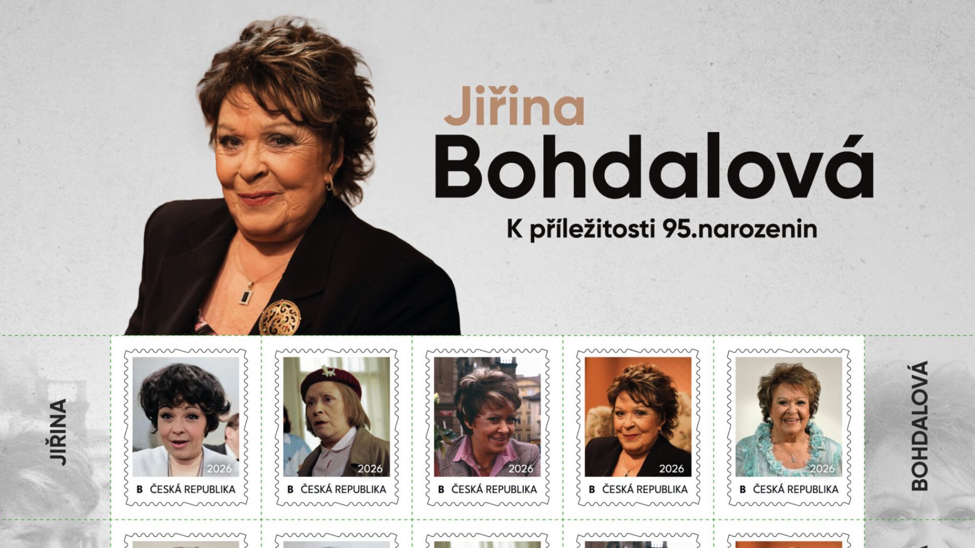 Známka jako pocta legendě. Kdo stojí za vydáním jubilejní emise k 95. narozeninám Jiřina Bohdalová?